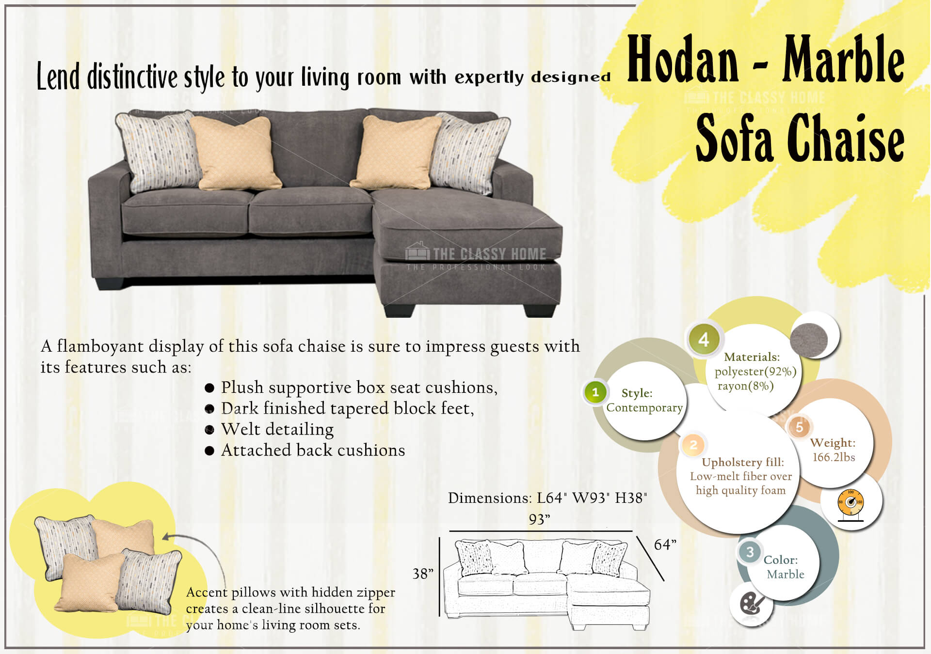 Ashley Furniture Hodan Sofa Chaise The Classy Home