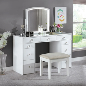 Furniture of America Louise White Vanity with Stool