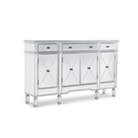 Mirrored MDF Solid Wood 3 Drawers & 4 Doors Rectangle Console