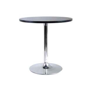 Winsome Spectrum Black Chrome 29 Inch Round Dining Table