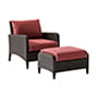 Outdoor Chairs and Ottoman Sets