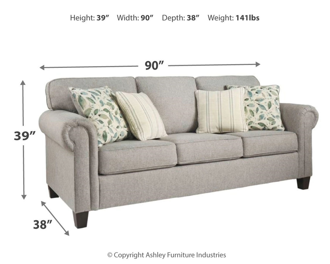 Ashley Furniture Alandari Casual Gray Sofa The Classy Home
