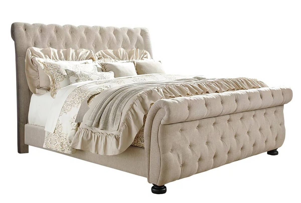 Ashley Furniture Willenburg Linen King Upholstered Bed | The Classy Home