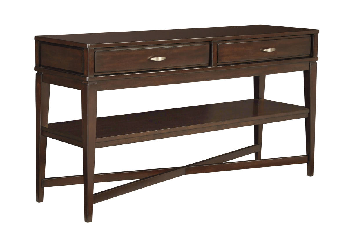 Dinelli Contemporary Dark Brown Wood Sofa Table The Classy