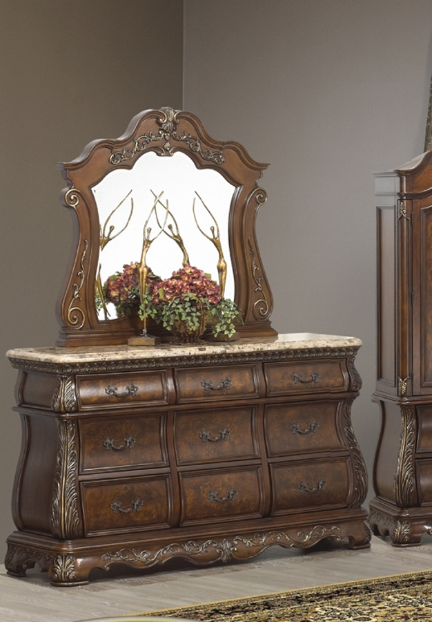Cleopatra Cherry Wood Dresser And Mirror The Classy Home