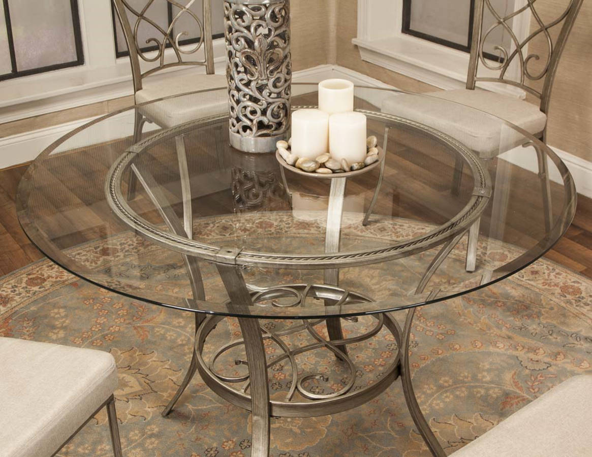 bronze and glass kitchen table