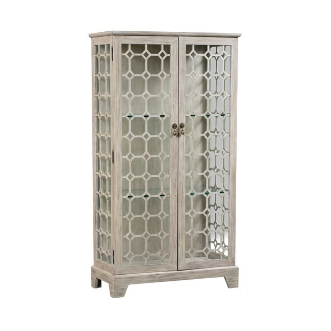 Crestview Collection Hawthorne Estate White Curio Cabinet The