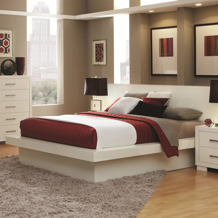 Coaster Furniture Jessica White Queen Platform Bed The Classy Home