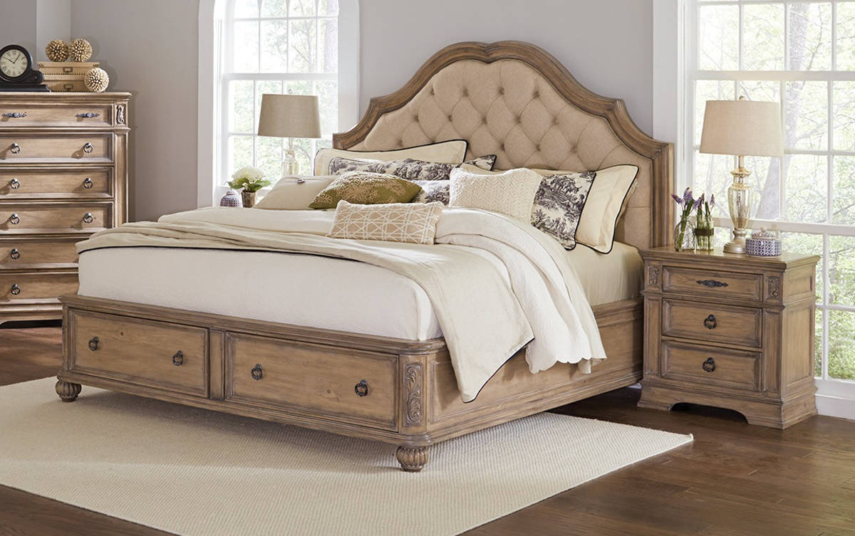 Coaster Furniture Ilana Linen 2pc Bedroom Set With Queen Bed The