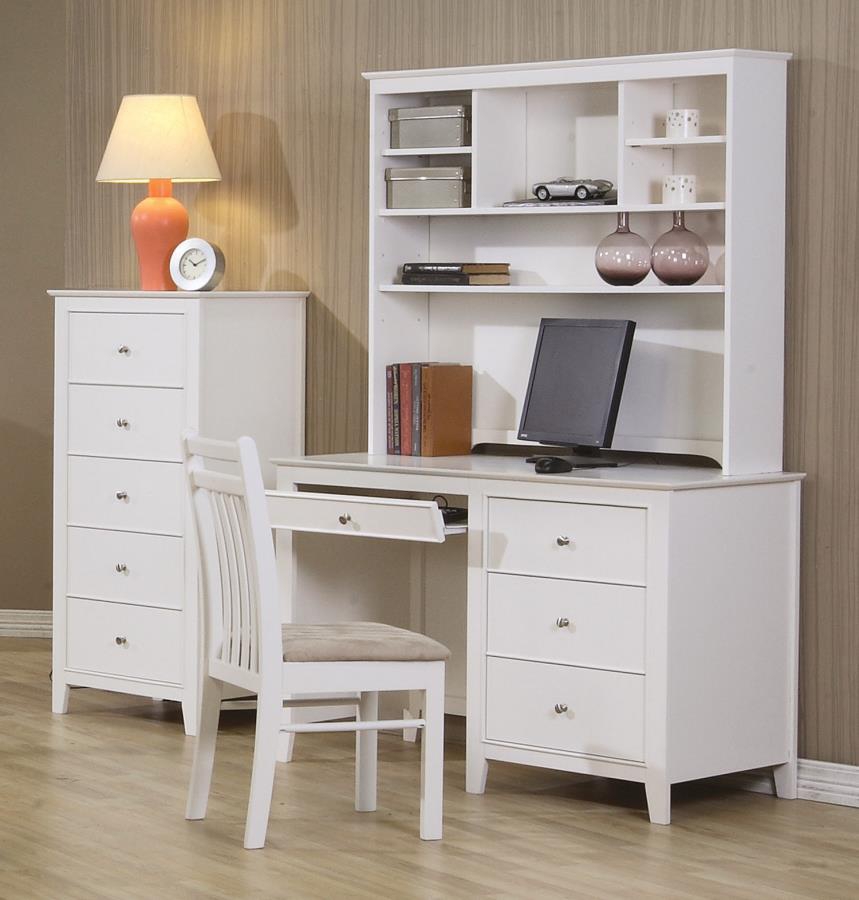 Coaster Furniture Selena White Desk With Hutch The Classy Home