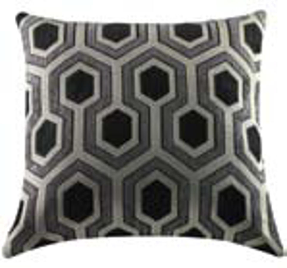 2 Hexagon Fabric Square Accent Pillows | The Classy Home