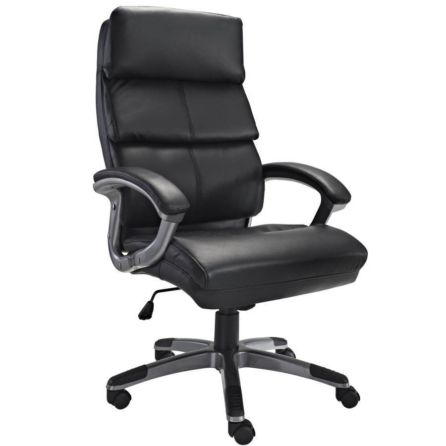 Black Pu,Pvc Stellar High Back Office Chair EEI-718-BLK | The Classy Home