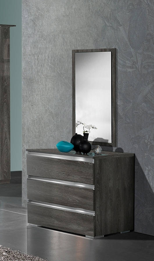 Esf Mcs Italy Oxford Grey Single Dresser And Mirror The Classy Home