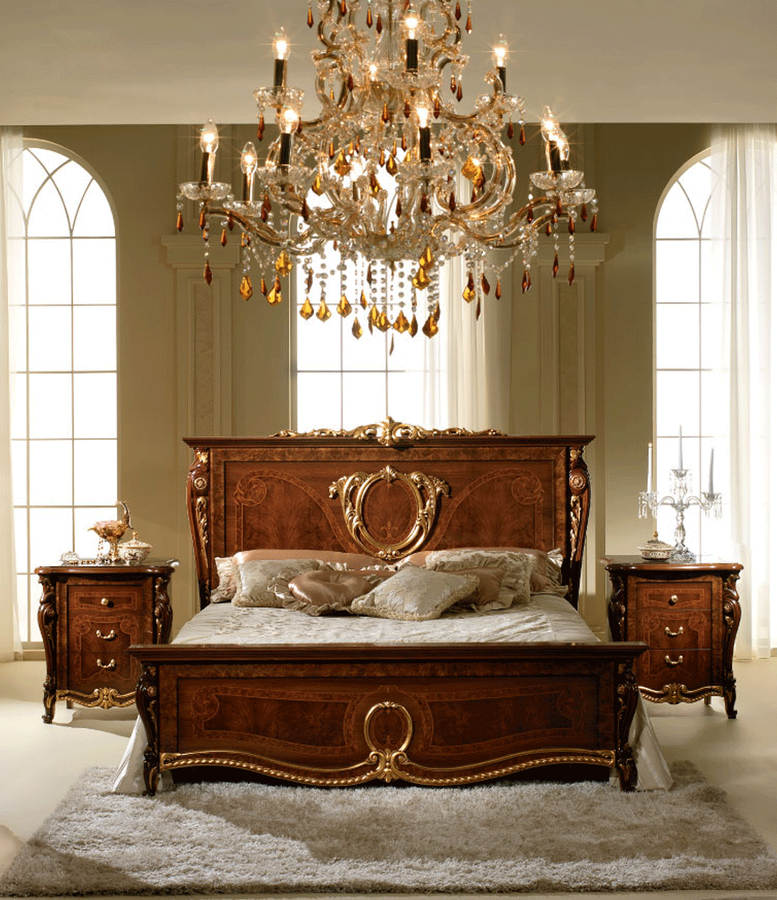 Esf Arredoclassic Italy Donatello Walnut 3pc Bedroom Set With King Bed