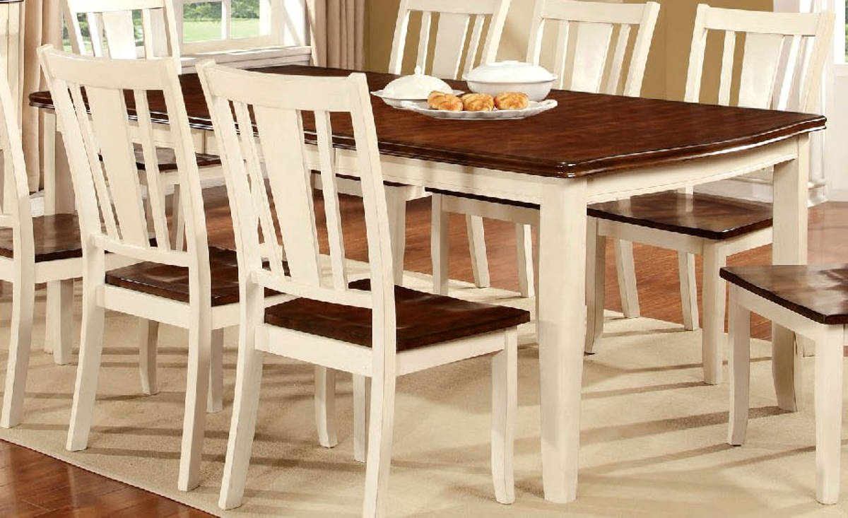 Furniture Of America Dover White Cherry Dining Table The Classy Home