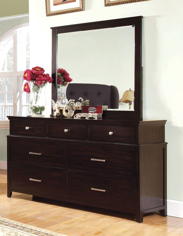 The clean lines and rich espresso finish match any decor Solid Wood Dresser Espresso