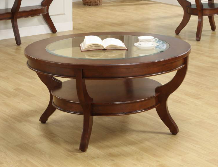 modern round cherrywood kitchen table