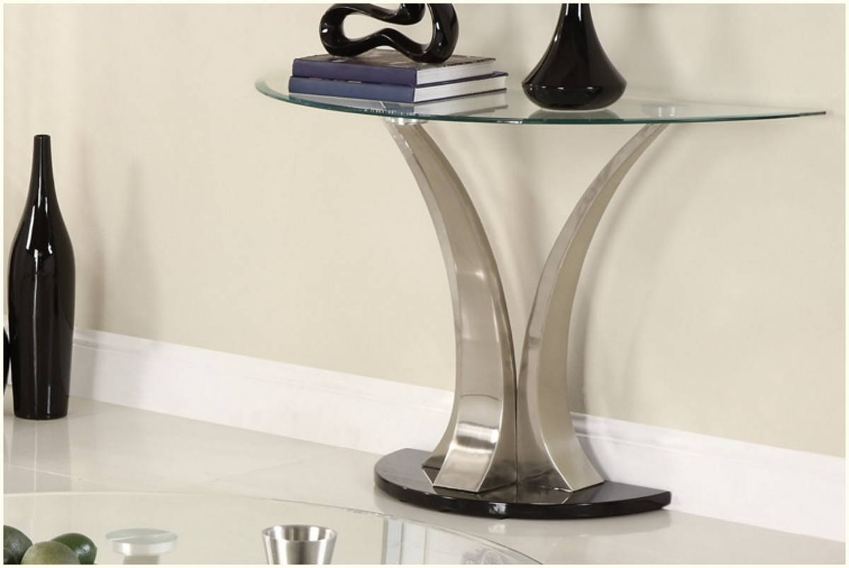 Home Elegance Charlaine Sofa Table with Glass Top | The Classy Home