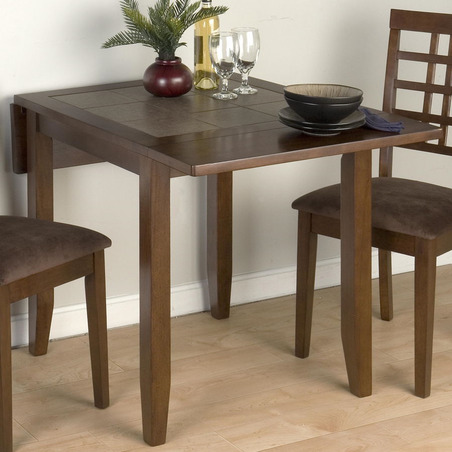 Caleb Brown Contemporary Wood Counter Height Double Drop Leaf Table ...