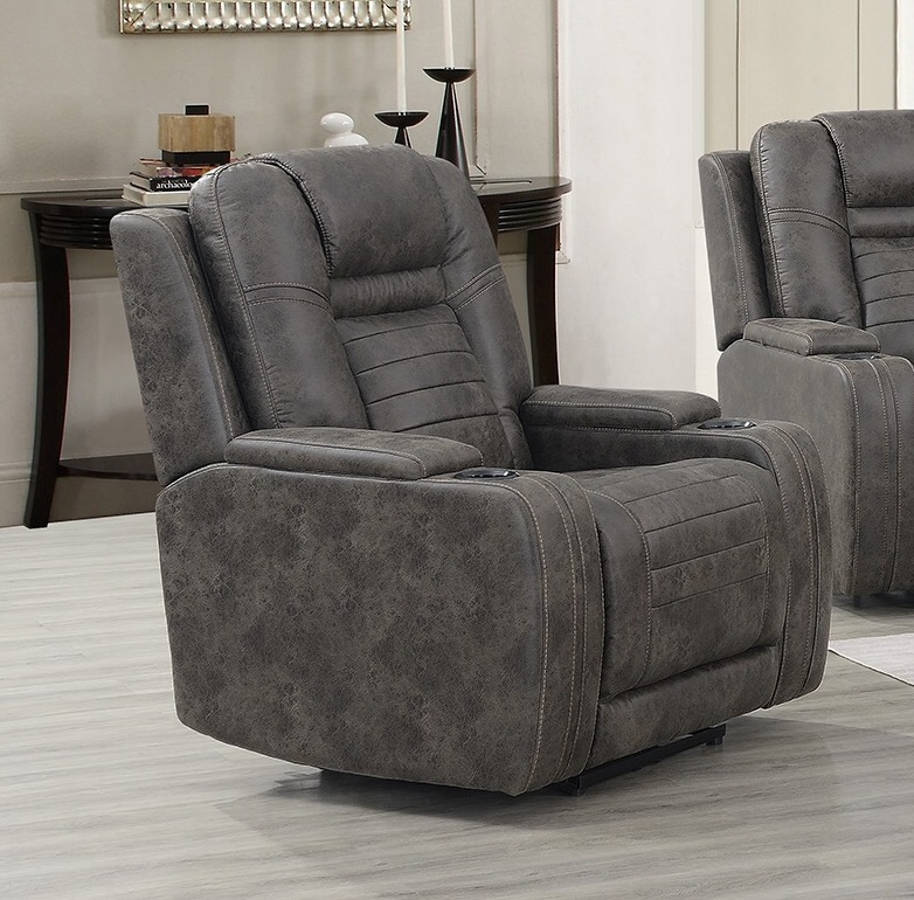 Kian USA Richmond Grey Power Reclining Chair | The Classy Home