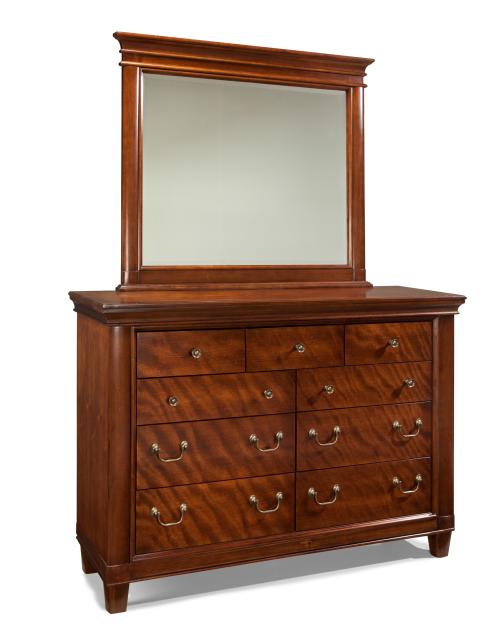 Richmond Traditional Mahogany Dresser and Mirror | The Classy Home