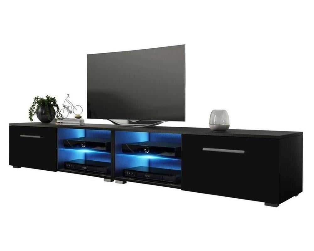 Meble Furniture Moon Black 82 Inch TV Stand | The Classy Home