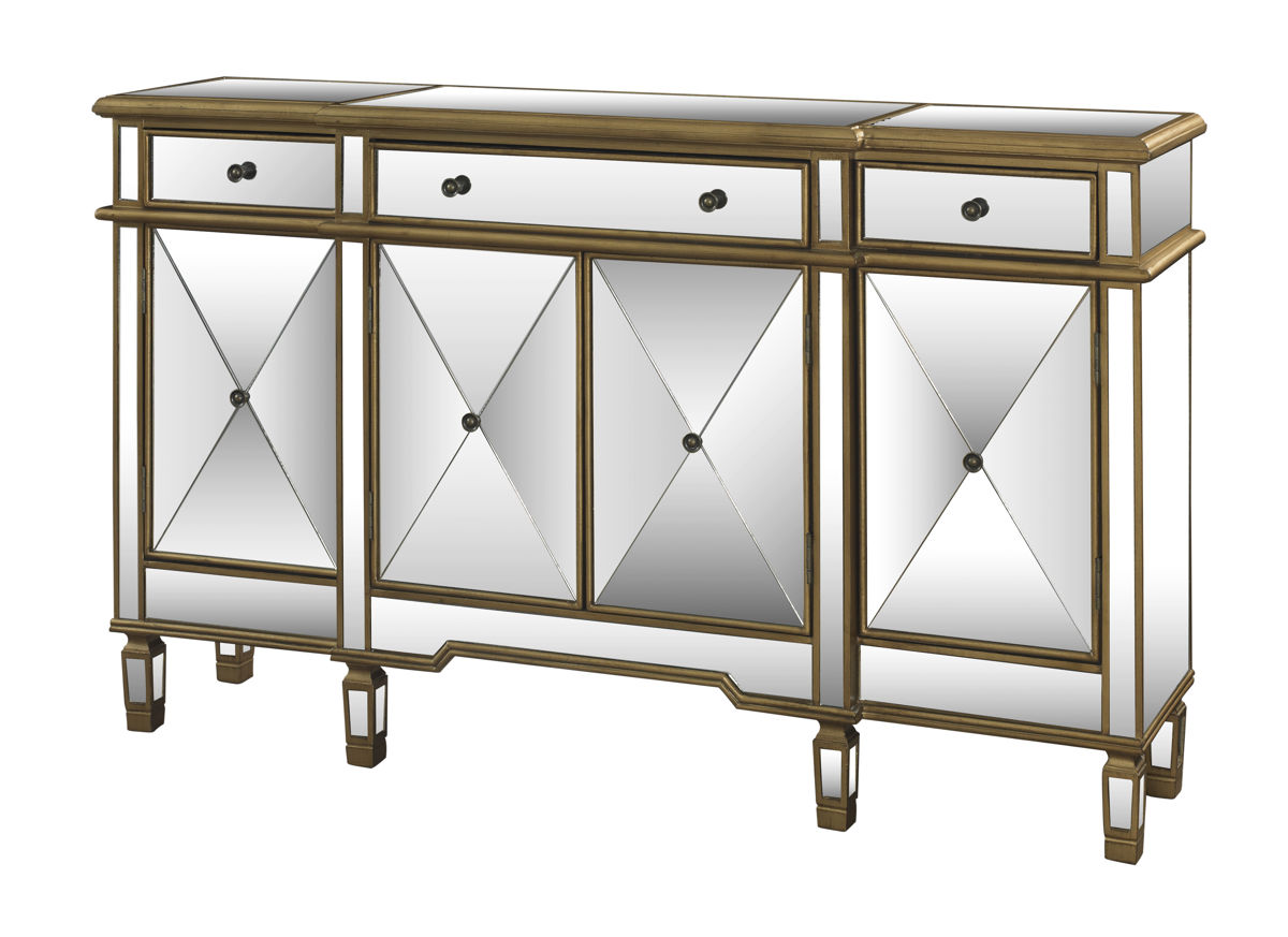 Powell Furniture Gold Mirrored Console The Classy Home