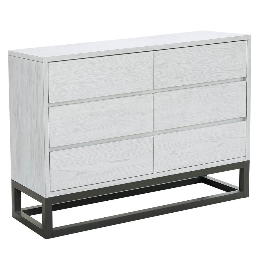 Home Meridian White Wood 6 Drawers Dresser The Classy Home