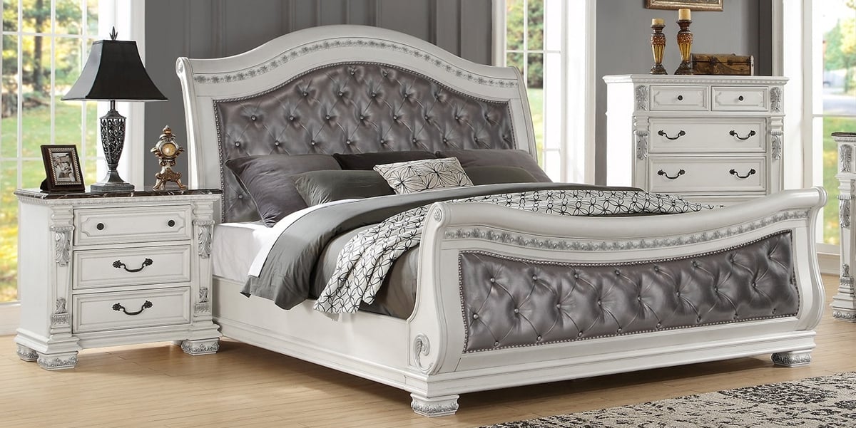 South Sea Bianca Creamy Bisque 2pc King Bedroom Set